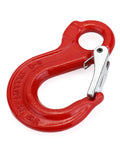 Clevis Slip Hook G80 Eye Hoist Sling Hook For Rigging And Lifting Beefy 1.2 Ton Load Capacity 4500 Lbs Breaking Point Forged Steel Red