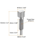 2 Pack M10x1.5 Stainless Steel Spring Plungers With 6mm Pin Dia Lockout Type Retractable Quick Release Pins For Industrial Equipment And Machinery Durable Index Plunger Set For Easy Positioning And Secure Fit