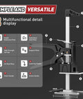 Xclifes Labor Saving Arm Jack 2 Pack Furniture Lifter Tool Black White Heavy Duty Steel Upgraded detailed features overview.
