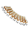 Six Sets Brass Collet Set For Mini Drill Chucks 0.5 To 3.2mm Rotary Tool Kit showing 10 brass collets with size markings from 0.5 to 3.2mm.