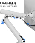 Ergonomic Desktop Monitor Mount With Buttery Smooth Mechanical Spring Arm For Single Screen sleek cable management solution.