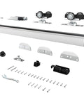 30 Inch Bifold Door Hardware Kit For Two Doors Aluminum Sliding Barn Door Top Mounted Rust Resistant with three wheel hangers