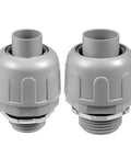 Twenty Pack Half Inch Liquid Tight Connectors Tough As Nails Nylon Flexible Conduit Fittings, gray nylon connectors for electrical wiring.