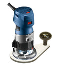 Heavy Duty Offset Base Plate For Bosch GKF125CE Compact Router Made From 7mm Solid Phenolic with an ergonomic handle.