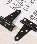 2 Pcs Galvanized T Shaped Gate Hinges, Rust Resistant, 2 Inch Heavy Duty T Strap Hinges for Wooden Fence and Barn