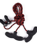 Crossbow Cocking Rope Tool With Double Handle Puller For Easy, Even Cocking, Red And Black String, 50 Percent Lower Draw Weight