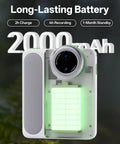 4K Digital Camera With 400X Microscope, 12.3MP BSI CMOS, Autofocus, 3.5 Inch LCD, Compact Point And Shoot For Photography, Cool Kid Friendly Gift For Curious Minds And Young Explorers, front view with 2000mAh battery
