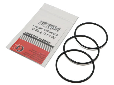 Replacement O Ring For Pool And Spa Filters 59000600 R0792000 Three Pack Fits Pentair FNS Plus Jandy Zodiac CL DEV Series DE Filters Durable EPDM Seal For LeakProof Performance And Easy Install For DIY Pros., three black EPDM O-rings in package