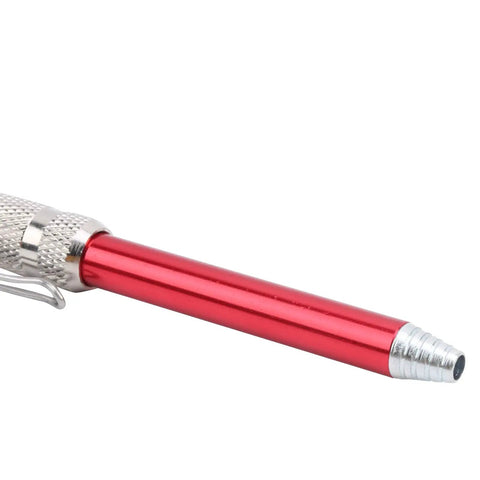Red TIG Welding Wire Feed Pen For Pro Welders, Precision Filler Wire Feeding, Stainless Steel Finger Feeder And Rod Holder, Close-up