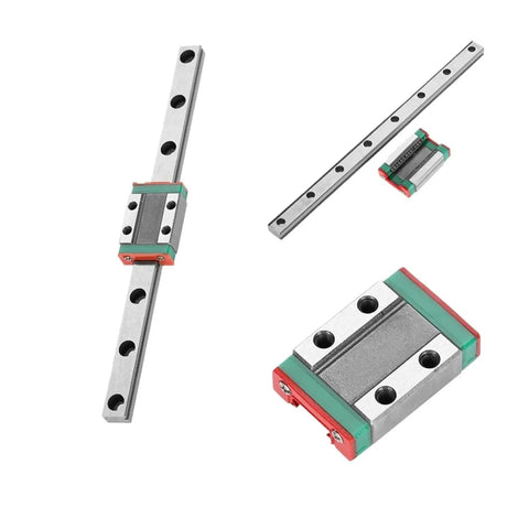 9mm Wide Linear Rail Block And Sliding Carriage For Precise Smooth Motion Durable Metal Guide With Integrated Body And Ready Mounting Holes For Easy Positioning Heavy Duty Repetitive Industrial Machinery And Tools, metal rail block