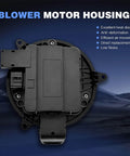 Front HVAC Blower Motor With Brushless Design OEM Replacement For Ford And Lincoln Vehicles, rear view of housing