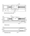 Top Shelf CNC Linear Guide Shaft Actuator With Smooth Slide Table Rail Motion Module For Scientific Research And Commercial Workshops technical drawing.