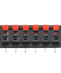 12 Way Jack Socket Spring Push Release Connector Speaker Terminal Strip Block For DIY Speaker Builds And Upgrades, 12 Pins