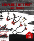 Front And Rear Motorcycle Stands 850lbs Combo Lift With Four Adapters Universal Paddock Stands Wheel Lift for maintenance