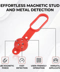 Dioche Magnetic Stud Finder, 27 Lbs Force, 5/8 Inch Drywall in red showing detection features and strong magnetic hold.