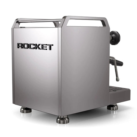 Side view of Mozzafiato FAST V Espresso Machine With Vibratory Pump, Heat Exchanger, PID Temperature Control, Chrome Finish