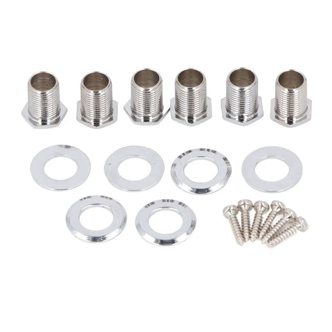 Top Notch Aramox Guitar Locking Tuners 3 Left 3 Right Set With 1:21 Gear Ratio For Smooth Precise Pitch Control Alloy Steel Pegs And Sealed Lubrication For Snappy Easy Installation On Electric Or Acoustic Guitars, six threaded bushings, washers, screws