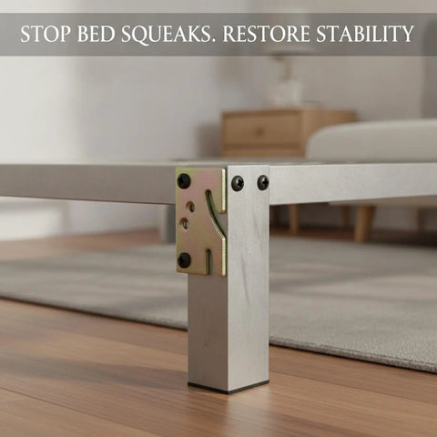 Tough as Nails Heavy Duty Bed Frame Corner Hinge Reinforcement Bracket for Solid Joints 3.0mm Cold Rolled Steel 5.3x3.2 Inch