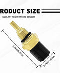 SYudwen engine coolant temperature sensor with brass threaded body and black plastic connector, 2.04 in long.