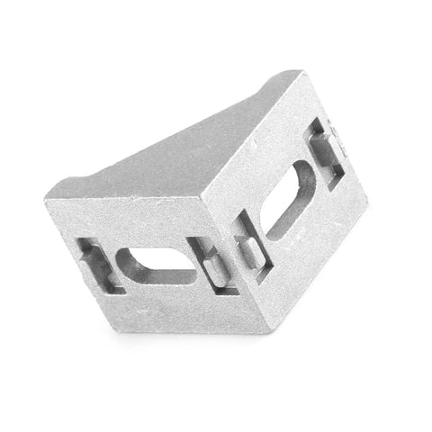 Heavy Duty Aluminum Angle Brackets Set Of 10 For Right Angle Corners, Sturdy DIY Home Improvement Bracing, oval holes visible