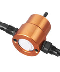 Dual Head Sheet Nibbler Metal Cutter Power Drill Attachment for Quick Sheet Metal Cutting, orange and black dual heads, front view