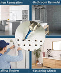 Tile hole saw kit with diamond core drill bits, 10-piece set with triangle shank
