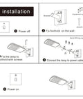 Installation guide for 35W LED Outdoor Street Light With Dusk To Dawn Photocell 5400 Lumens 6000K Daylight IP65 Waterproof AC Powered Yard Light