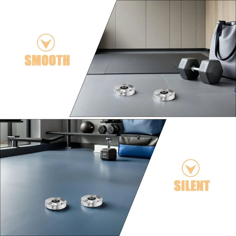 Heavy Duty Aluminum Pulley Wheels For Gym Cable Systems 2 Pack Rope Cable Roller For Home Gym Weight Training on floor, smooth and silent