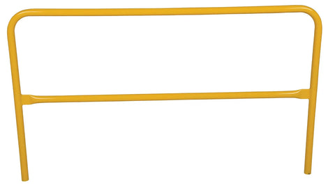Heavy Duty Steel Pipe Safety Railing With Vibrant Yellow Coating For Mezzanine Edge Guard and Warehouse Walkway Barrier