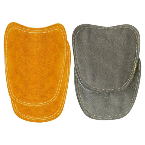 Heavy Duty Welding Shoe Covers Heat Resistant Boot Covers With Anti-Scald Toe Guards in orange and gray leather