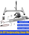 Adjustable Telescopic Linear Actuator Motor With Integrated Speed Controller And 24 Volt Power Supply providing slick kickin motion for quick DIY projects, includes remote and adjustable components.