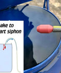Hands-Off Manual Siphon Pump That Gets The Job Done Fast showing shake action to start siphon for easy liquid transfer.