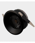 7W/9W/12W/15W COB LED Downlights Dimmable Recessed Ceiling Lights with black finish and mesh pattern, showing installation detail.