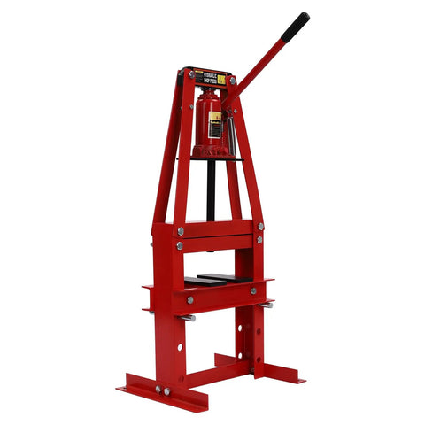 6 Ton A-Frame Hydraulic Shop Press With Adjustable Plates For Auto Repairs Including Bearings Bushings Ball Joints U Joints Pulleys And Gears Heavy Duty Garage Floor Press For Home Workshops And DIY Pros