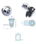 Mini Cabinet Lock With Tubular Cam Mechanism, Rugged Zinc Alloy Latch, diagram and keys, compact design, secure closure