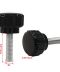 10Pcs M4 X 15Mm Knurled Thumb Screws Set Black Galvanized Iron Clamping Knobs Screw On Type Grip For CNC Machines Jigs And DIY Benchtop Projects Replacement Hardware