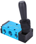 Hands On Pneumatic Valve With Hand Lever 2 Position 5 Way Aluminum Alloy Body For Precise Airflow Control