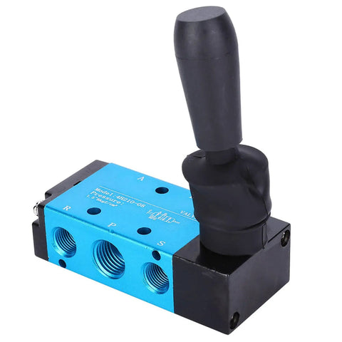 Hands On Pneumatic Valve With Hand Lever 2 Position 5 Way Aluminum Alloy Body For Precise Airflow Control