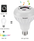 LED Light Bulb Bluetooth Speaker With RGB Color Changing Lamp 6W E26 Smart Bulb For Wireless Stereo Audio and mood lighting