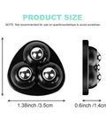 Dimensions of self-adhesive appliance casters and furniture sliders for kitchen countertops that make moving heavy coffee makers easy.