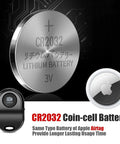 CR2032 battery next to Upgraded Bluetooth 5.0 Remote Shutter For iPhone And Android Cameras Wireless Selfie Button Clicker