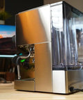 Top Tier Dual Boiler Espresso Maker With Smart Thermoblock And Precise PID Temp Control featuring a sleek stainless steel body and 1.7L water tank.