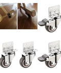Heavy Duty Caster Wheel 2 Inch Stem Caster Swivel No Brake, silent 20 kg capacity castor for moving furniture, chairs