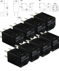 Image of 12V DC SPNO Relay Pack, 20A High-Current General-Purpose Relay, 303-1AH-C-R1-U01, 8-Pack, showing plug-and-play relays.