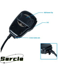 Back view of Remote Shoulder Speaker Microphone With PTT 1 Pin 2.5mm Handheld Mic For Two Way Radios - Clear Audio And Noise Resistant, 3.5mm jack
