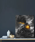 Kickin Steam Locomotive Canvas Wall Art 16x20 Inch Modern Living Room Decor Poster Print For Bedroom Home Office Gift Idea