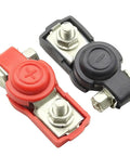 Negative And Positive Battery Cable Terminal Clamps Kit With Quick Release Connectors For Cars Trucks And RVs, red and black clamps