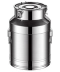 Heavy Duty 304 Stainless Steel Storage Containers Milk Can Jug With Leak Proof Sealed Lid for bulk rice and flour.
