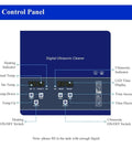 Control panel of 10L Digital Ultrasonic Cleaner For PCB And Metal Parts Deep Cleaning Rust Removal Injector And Carburetor Cleaning