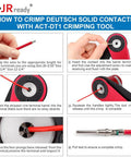 Instructions for crimping DT Connector Kit 604PCS Waterproof Automotive Wire Harness Sealed Connectors Set DIY Friendly.